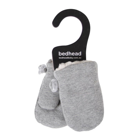 Fleecy Baby Mitten-grey marle