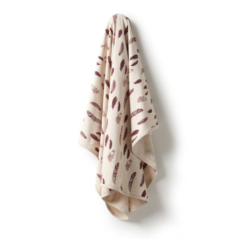 Organic Bunny Rug- Falling Feathers