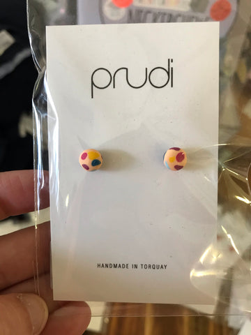 Peach rainbow kids earrings 1 pack