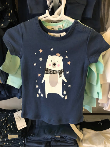 Bear Short Sleeve Tee- Denim