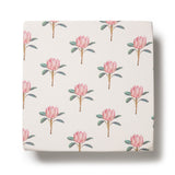 Organic Cot Sheet- Pretty Protea- organic Cotton