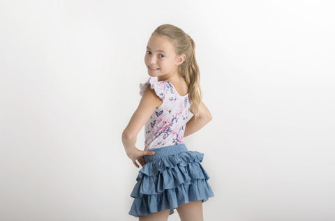 Blush Rose Luxe Frill Leotard