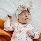White Rose Floral Bow Knot Headband