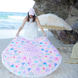Unicorn Friends Round Towel