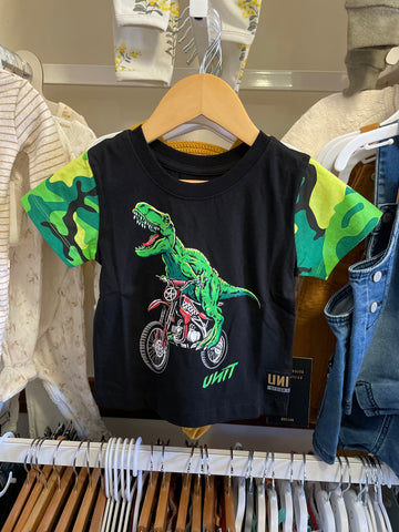 UNIT T-REX KIDS TEE- CAMO