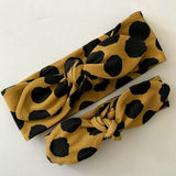 Mustard Monochrome Top Knot Headband