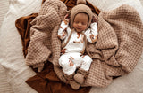Fawn Merino Wool Bonnet & Booties