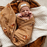 Roar | Baby Jersey Wrap & Beanie Set