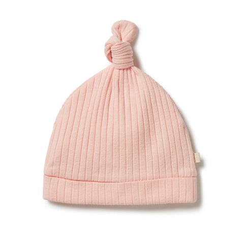 Blush Organic Rib knot Hat SS21