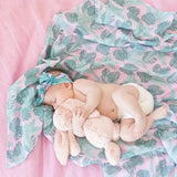 PINK PALM PRINT BOW KNOT HEADBAND