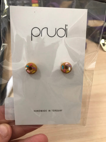 Gold Donuts kids earrings 1 pack