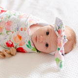 LILAC FLORAL TOP KNOT HEADBAND
