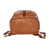 Faux Leather Nappy Backpack - Tan