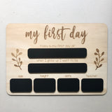 First Day of School Board- Black Writing Area