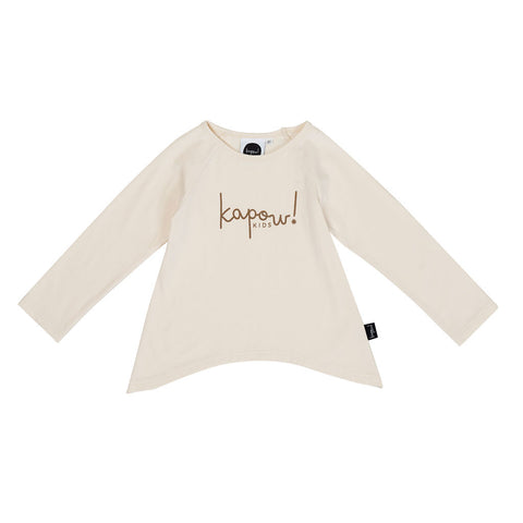 Logo Raglan LS Tee- cream