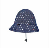 Girls Toddler Bucket Hat Hearts Print