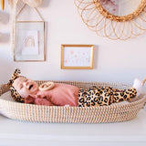 Peach Leopard Print Bow Knot Headband