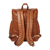 Faux Leather Nappy Backpack - Tan