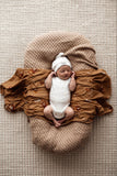 Milk Ribbed Knotted Beanie