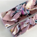 DUSTY ROSE FLORAL TOP KNOT HEADBAND
