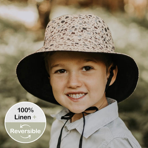 Boys Heritage Explorer Kids Reversible Sun Hat Terrazzo/ Ebony SS21