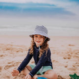 Kids Beach Hat Bucket UPF50+ Stripe Print