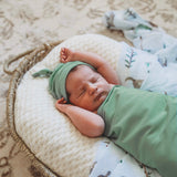 Sage Baby Jersey Wrap & Beanie Set