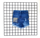 Girls Ripped Denim Shorts