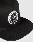 UNIT CLATE FLAT PEAK MENS SNAPBACK- BLACK