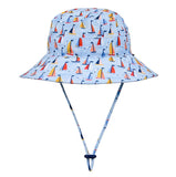 Boys Beach Hat Bucket UPF50+ Boat Print SS21