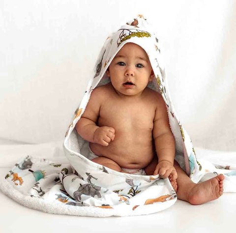 Safari Organic Hooded Baby Towel