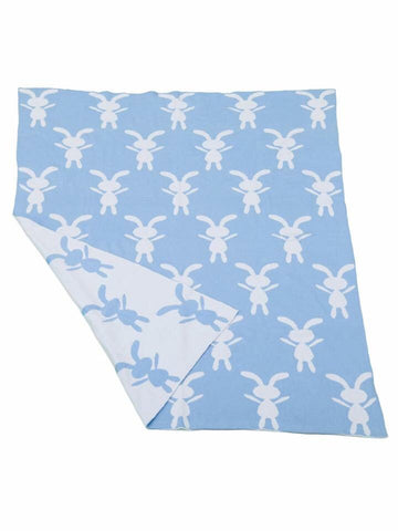 BUNNY BLUE/WHITE- Blanket