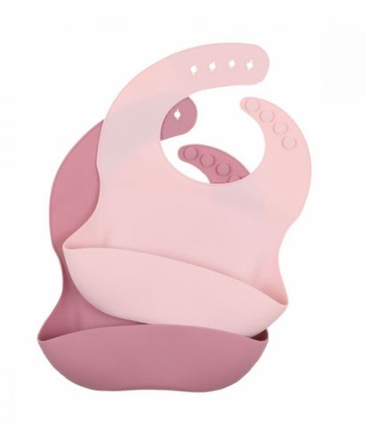 PINK SHADES SILICONE BIBS 2 PACK