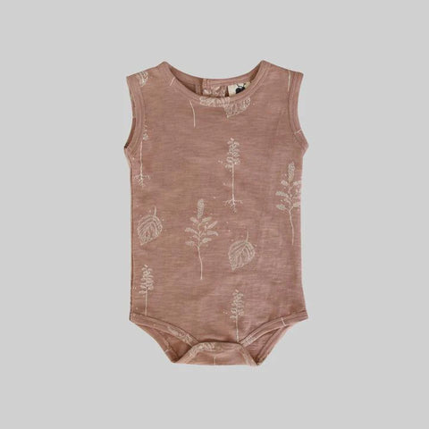 Botanic/Fawn Singlet Bodysuit