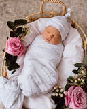 Silver Gum | Baby Jersey Wrap & Beanie Set
