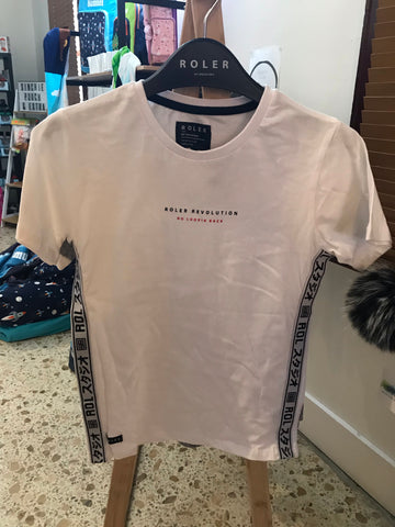 Roler Side Tape Tee- white