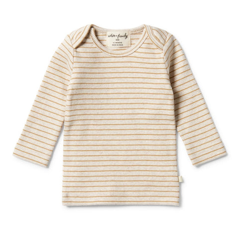 Organic Stripe Rib Top- Antelope