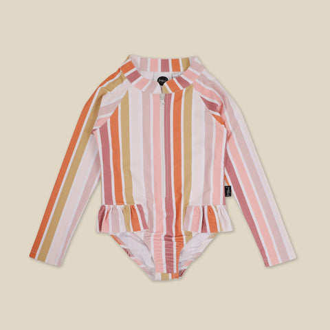 Beach Stripe Rashie Bathers- UPF50