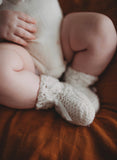 Ivory Merino Wool Bonnet & Booties