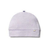 Lavender Organic Stripe Rib Beanie