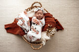 Rosebud | Baby Jersey Wrap & Topknot Set
