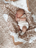 Mini Daisy Swaddle with Cream Fringe