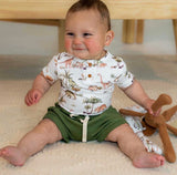 Dino Organic Short Sleeve Bodysuit SS22