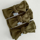 OLIVE BOW KNOT HEADBAND