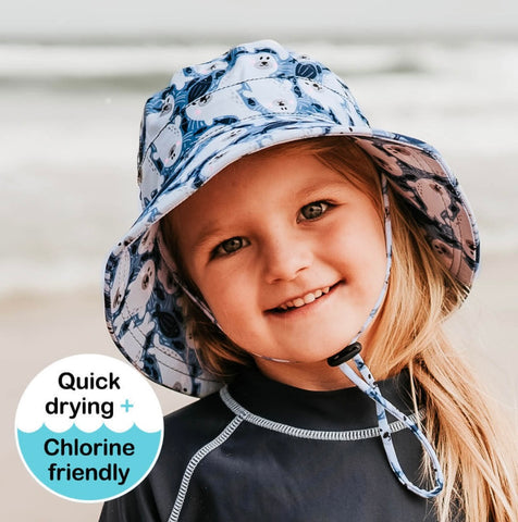 Boys Beach Hat Bucket UPF50+ Seal Print SS21