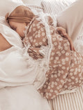 Mini Daisy Swaddle with Cream Fringe