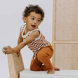 Biscuit Stripe Organic Singlet SS22
