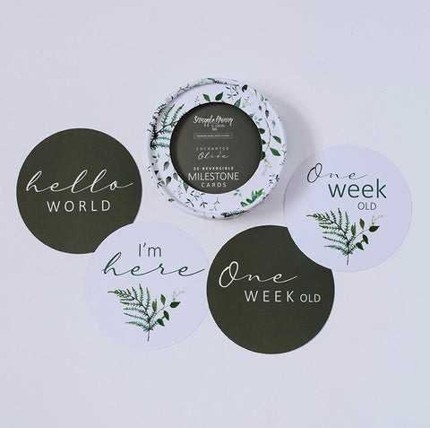 Enchanted & Olive Reversible Milestone Cards