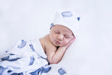Cloud Chaser Baby Jersey Wrap & Beanie Set