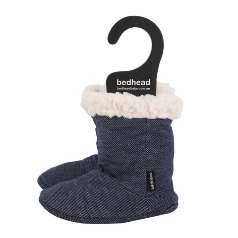 Fleecy Winter Booties- Denim